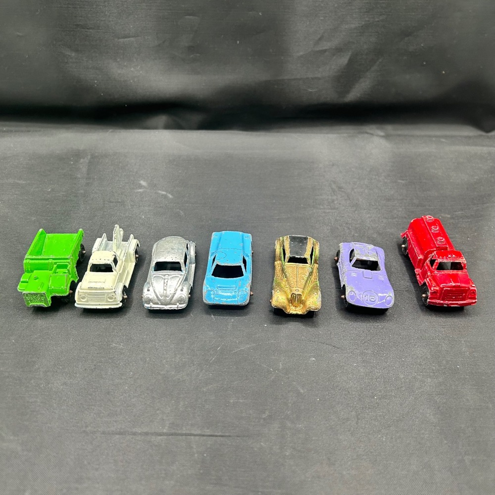 Vintage Tootsietoy Diecast Metal Car Lot 7pc Mercedes Ford GT Cheetah USA‎ Made